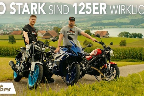 Drei Vorurteile gegenüber 125er Motorrädern, die Unsinn sind! Yamahas A1 Bikes im Schweiz Test