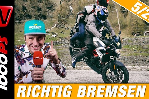Die richtige Bremstechnik am Motorrad - auch mit ABS - Motorradfahren lernen - how to Motorrad 5/20