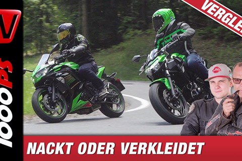 Kawasaki Z650 gegen Ninja 650 - Duell der ungleichen Schwestern