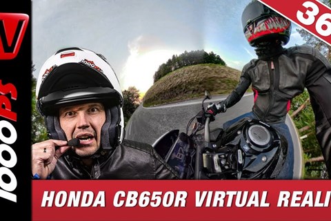 Honda CB 650 R - Test in Erfahrungen in 360 Grad Onboard MotoVlog