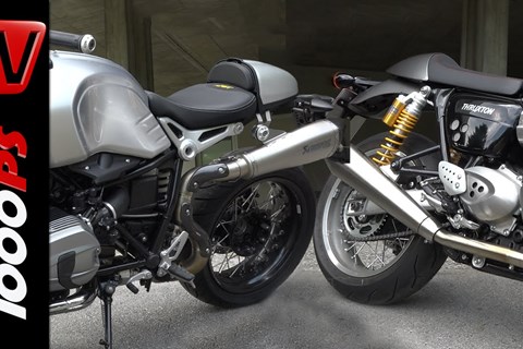 Soundvergleich BMW R nineT vs. Triumph Thruxton R