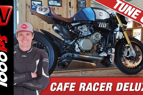 Cafe Racer Deluxe - Panigale R als Basis für 'The Blue Shark' - Betriebsprüfung Parts World