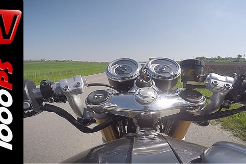 Triumph Thruxton R 2016 |  0-120 km/h ohne Traktionskontrolle | Onboard